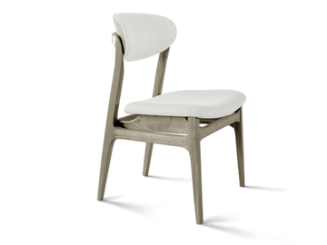 AGIO C-645 - Upholstered walnut chair by Dale Italia - view 2